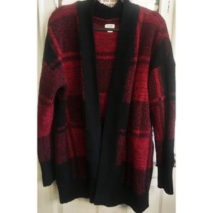 Mossimo Red and Black Sweater Cardigan NWOT